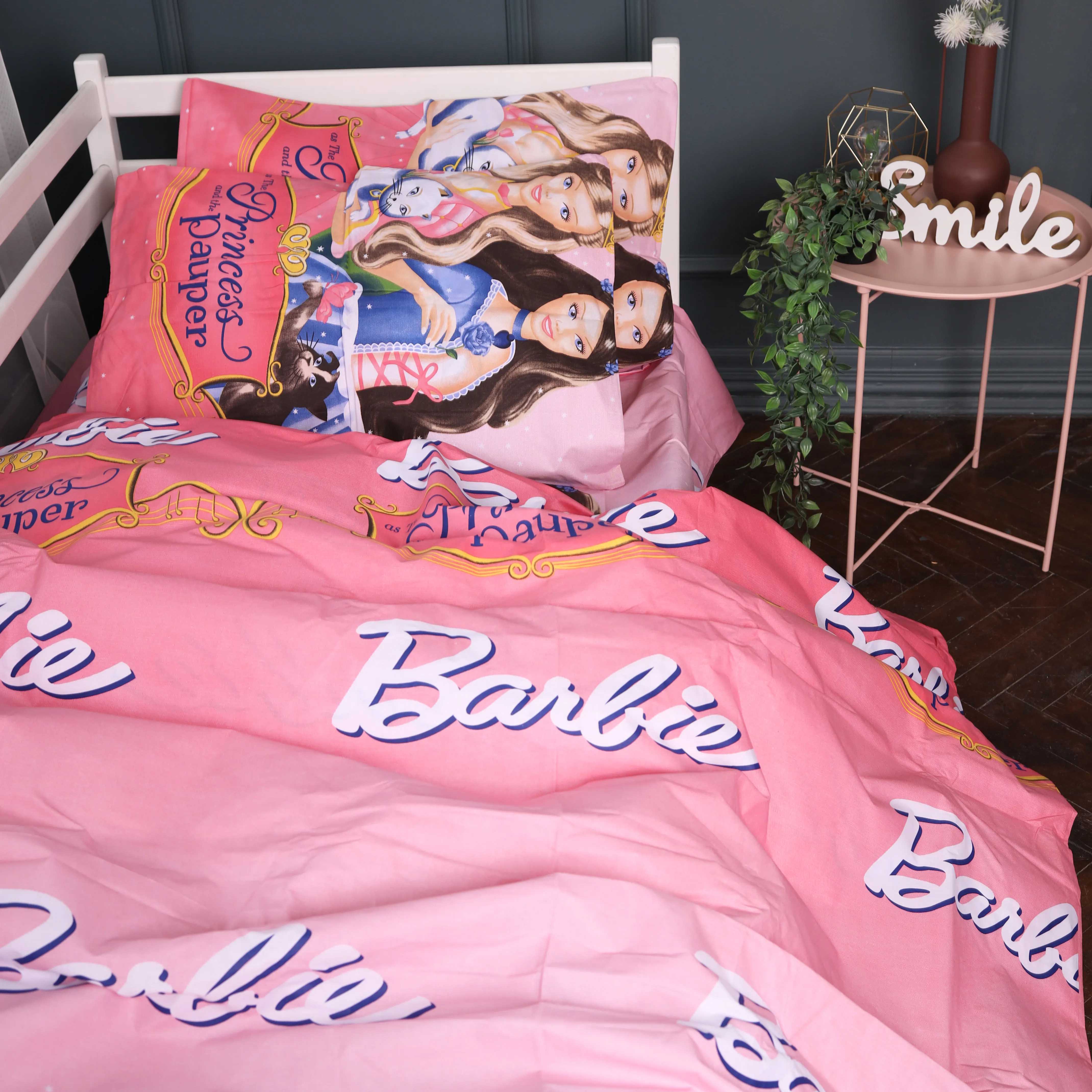 Комплект постільної білизни дитячий MirSon 110х140 см Kids Time 17-0863 Barbie Princess Бязь (2200011862354)